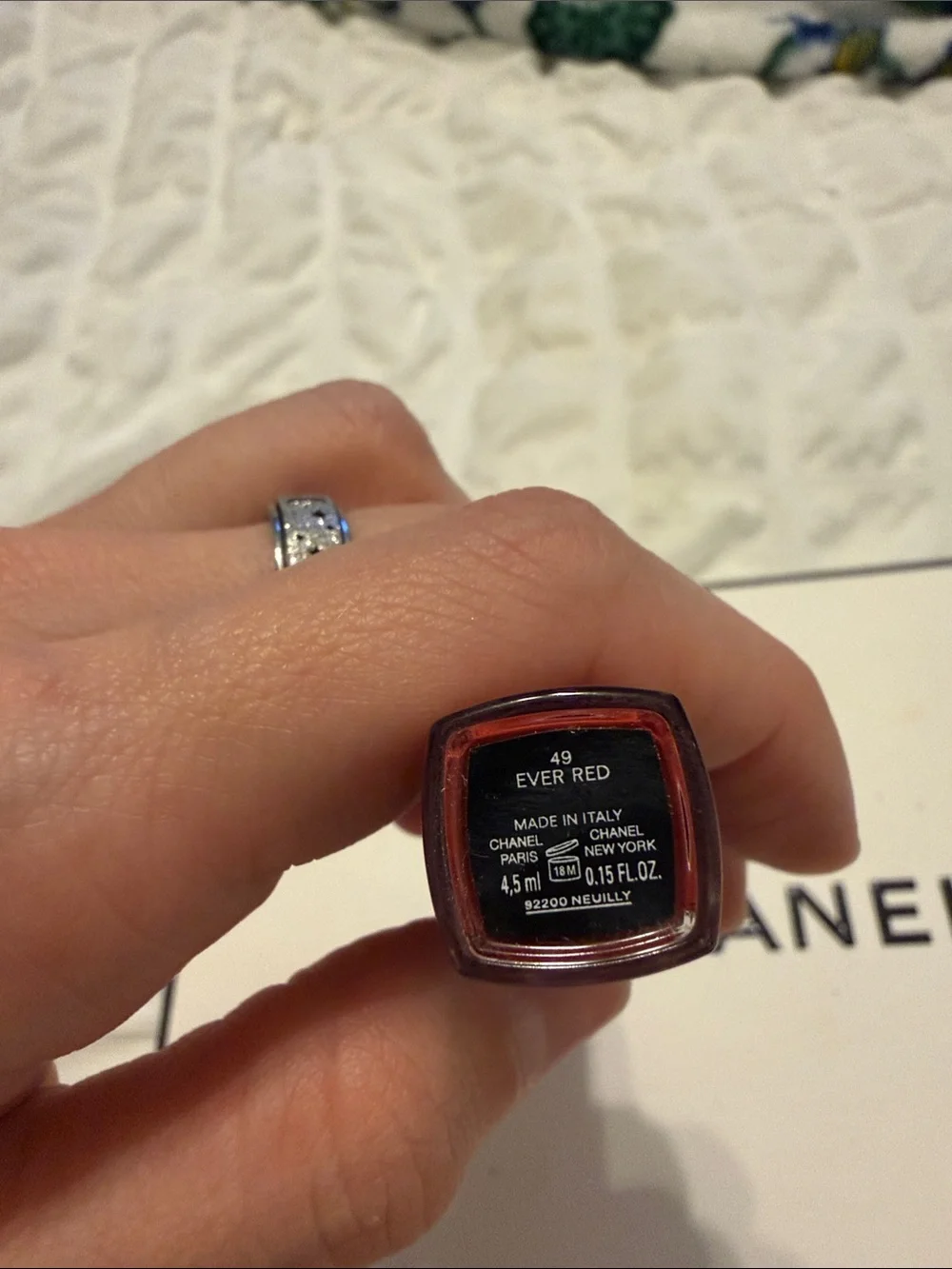 CHANEL Dual-Ended Lip Color in Deep Red with Gold Accents